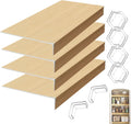 Wire Shelf Covers 4Pcs 17x18x3 in - Durable Faux Wood Pantry Liners