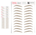 5 Pack Temporary Eyebrow Tattoos Medium Brown - Natural Hair-Like