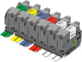 Multi-Color TZe 24mm 0.94in Label Tape 6-Pack - Durable Laminated