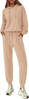 PRETTYGARDEN Womens 2 Piece Lounge Sets - Comfortable Travel Sweatsuit