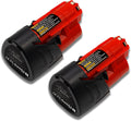 2-Pack 12V 4.0Ah Lithium Battery Pack Compatible with Milwaukee M12