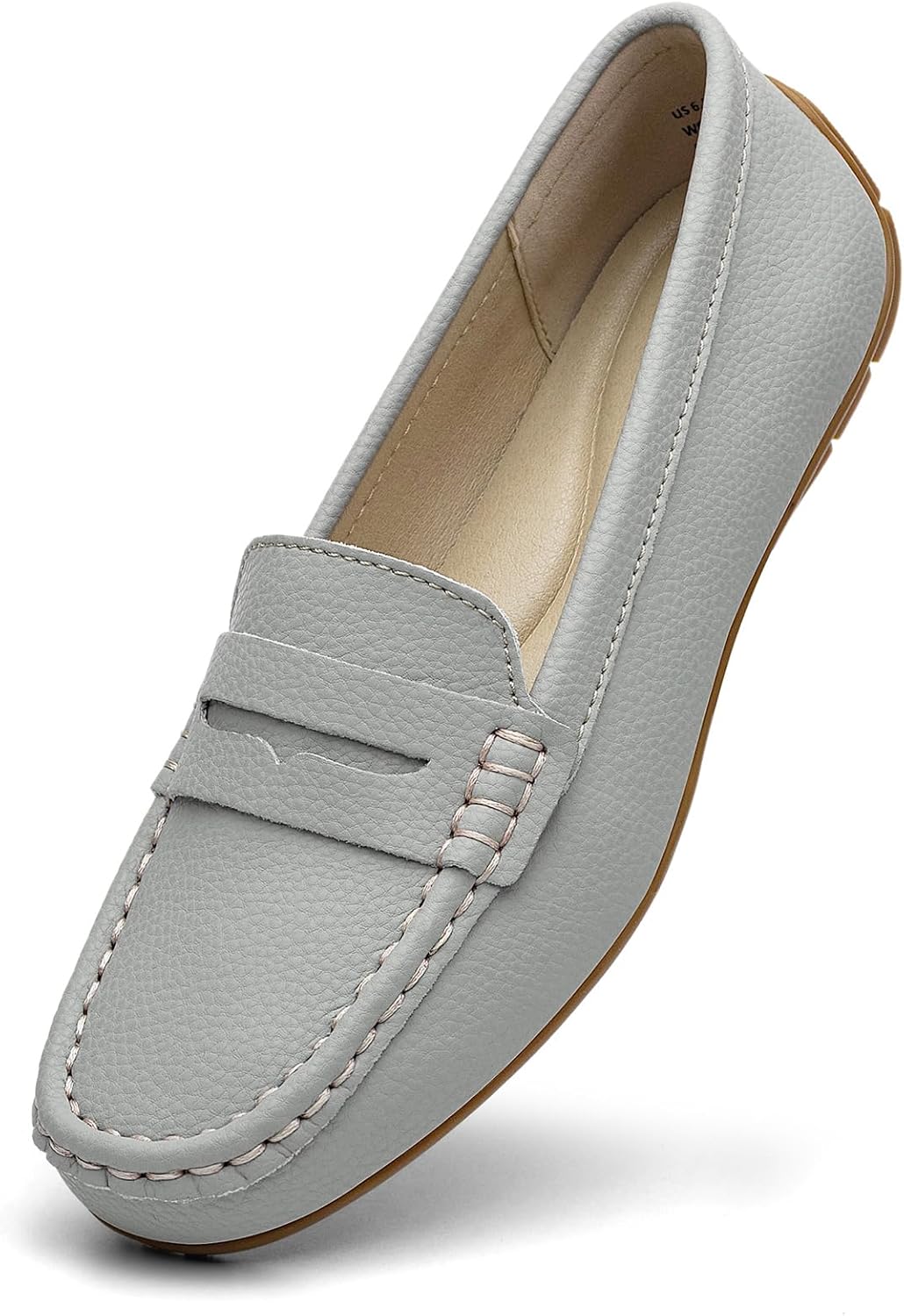 Women's Comfortable Lightweight Leather Penny Loafers for Work