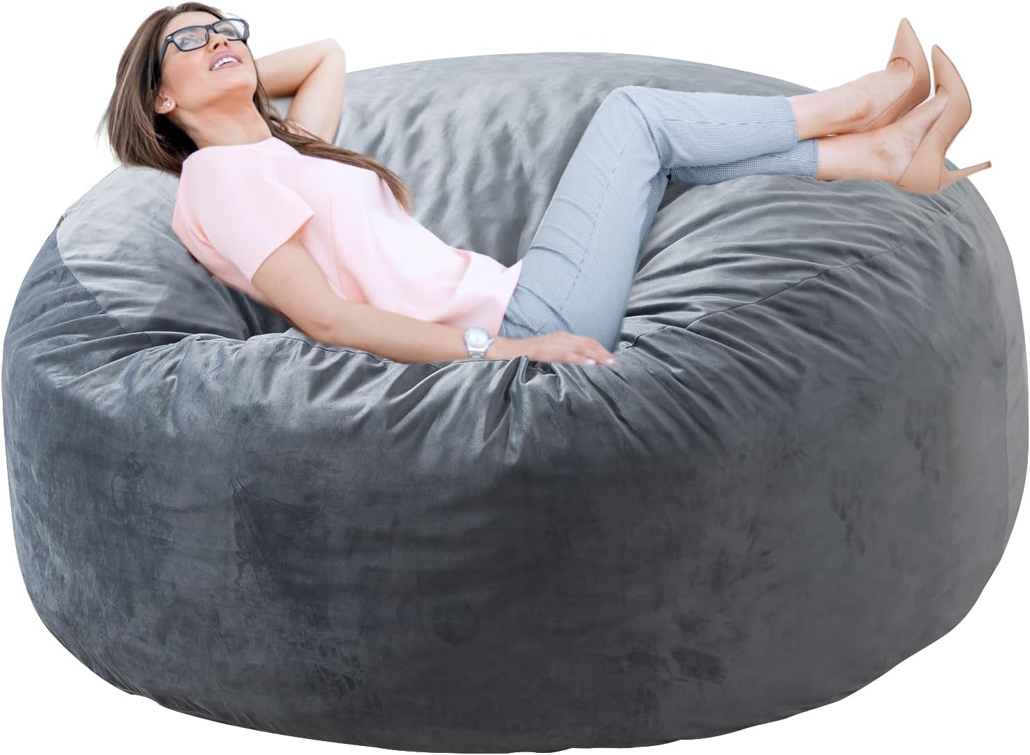 Memory Foam Bean Bag Chair for Adults - 3 ft Gray