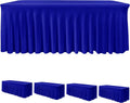 Royal Blue Spandex Table Skirts for Rectangle 6ft Tables - Fitted