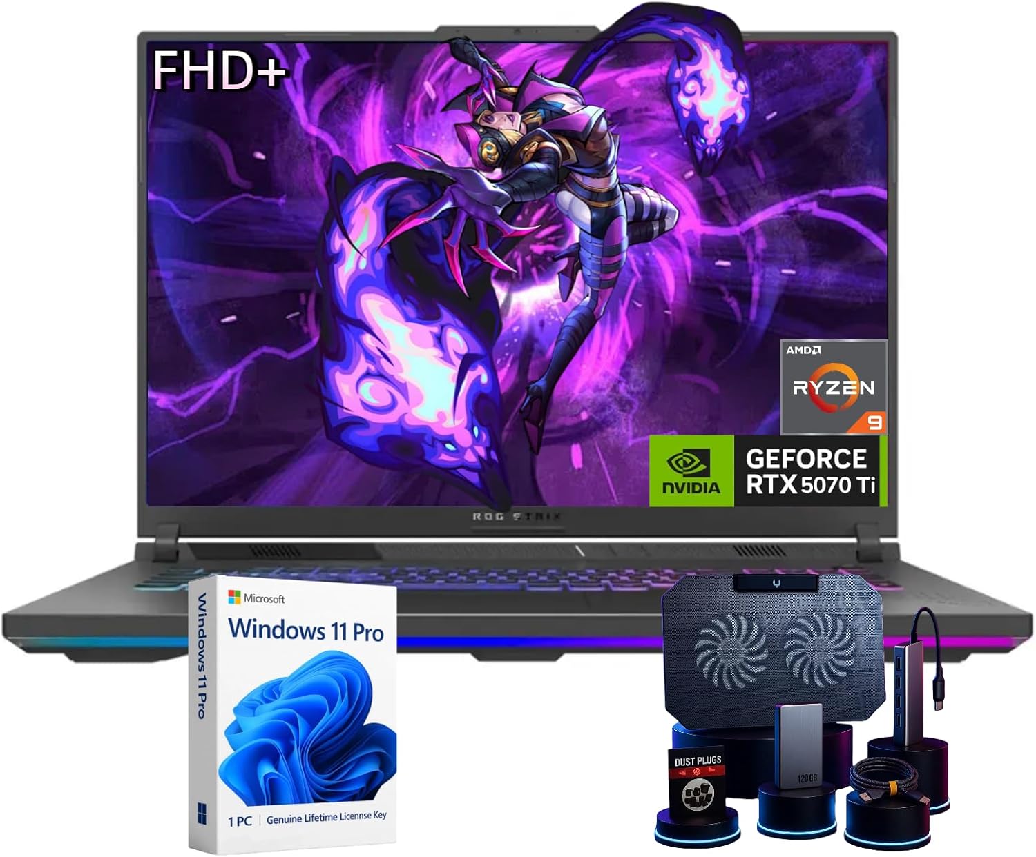 ASUS ROG Strix G16 Gaming Laptop with Ryzen 9 and RTX 5070 Ti