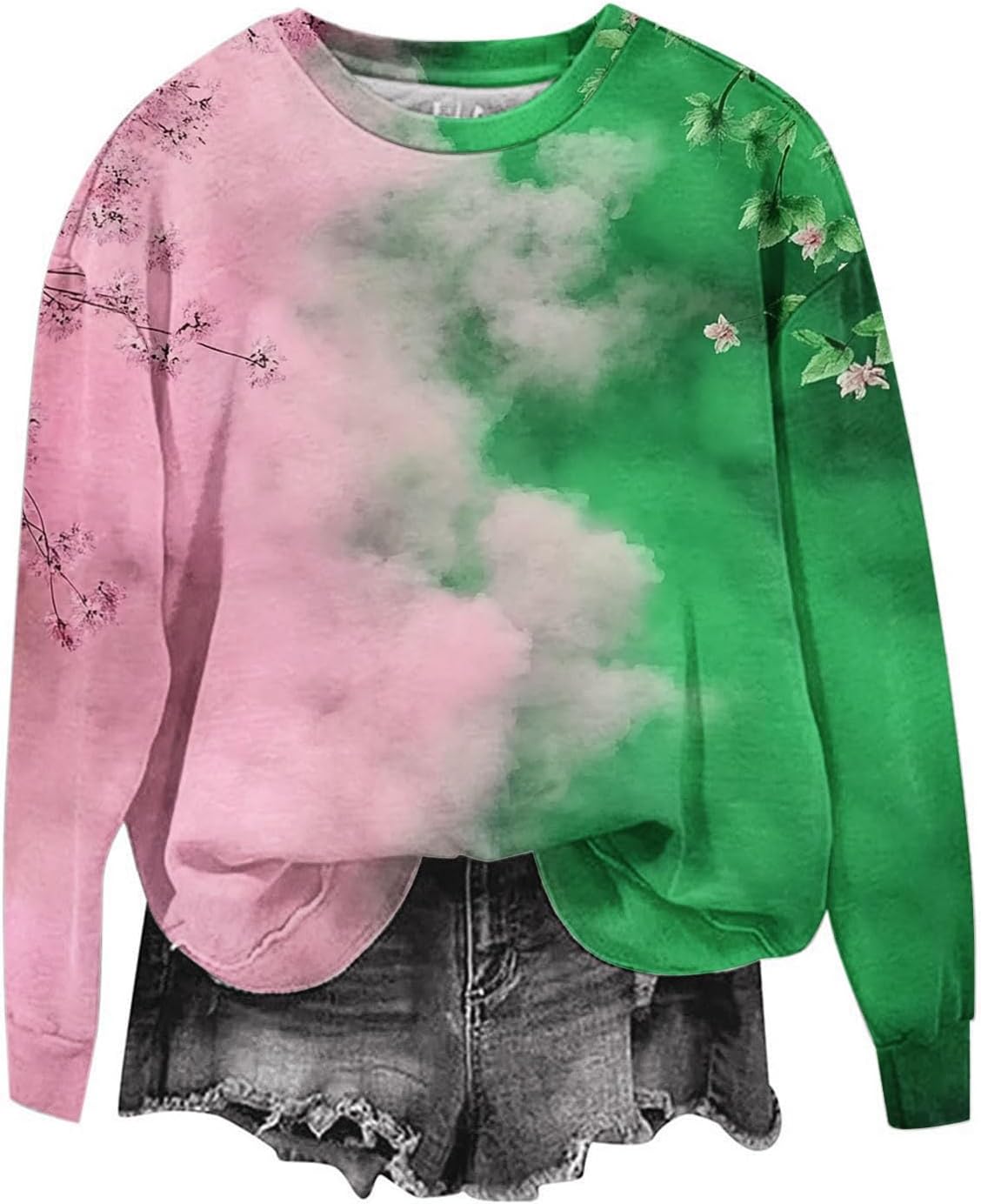Cherry Blossom Ombre Sweatshirt by YADEOU