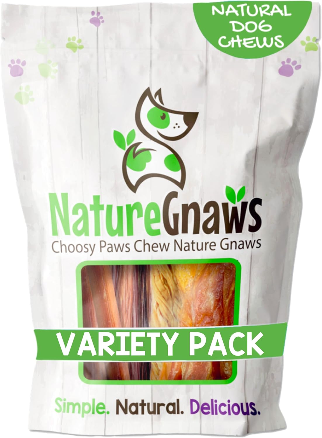 Nature Gnaws Variety Pack for Large Dogs - Natural Chews