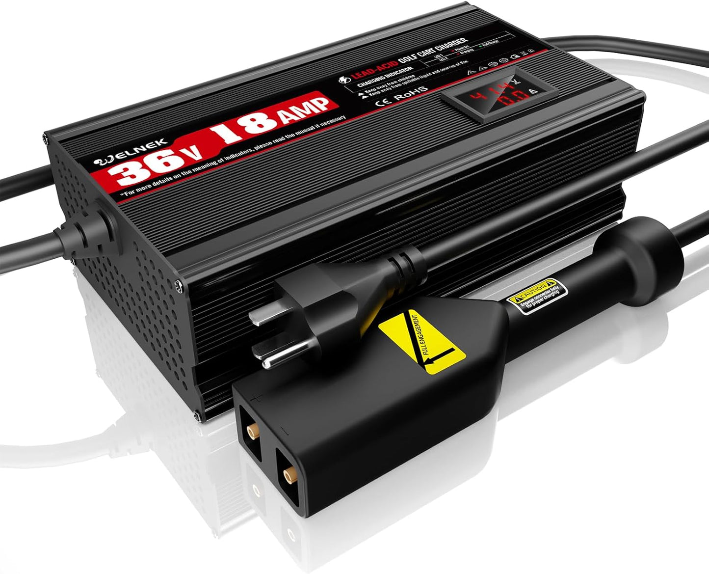 Fast Charge EZGO Golf Cart Battery - Voltage Display