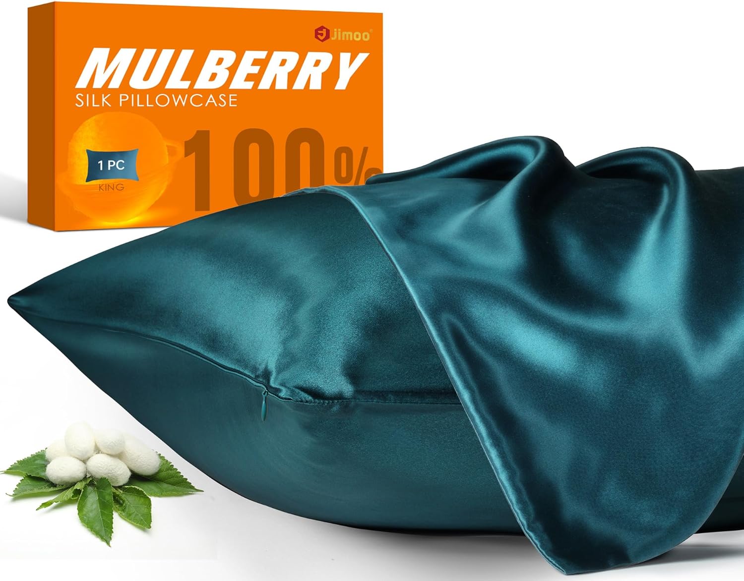 100% Mulberry Silk Pillowcase for Hair and Skin, King Size