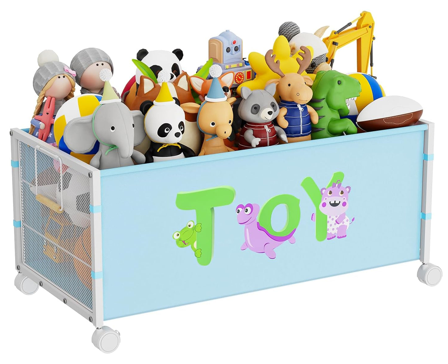 Large Toy Box with Wheels for Kids Storage and Organization