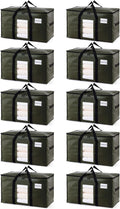 TAILI 10 Pack Green Extra Large Storage Bags - Heavy Duty Moving Totes