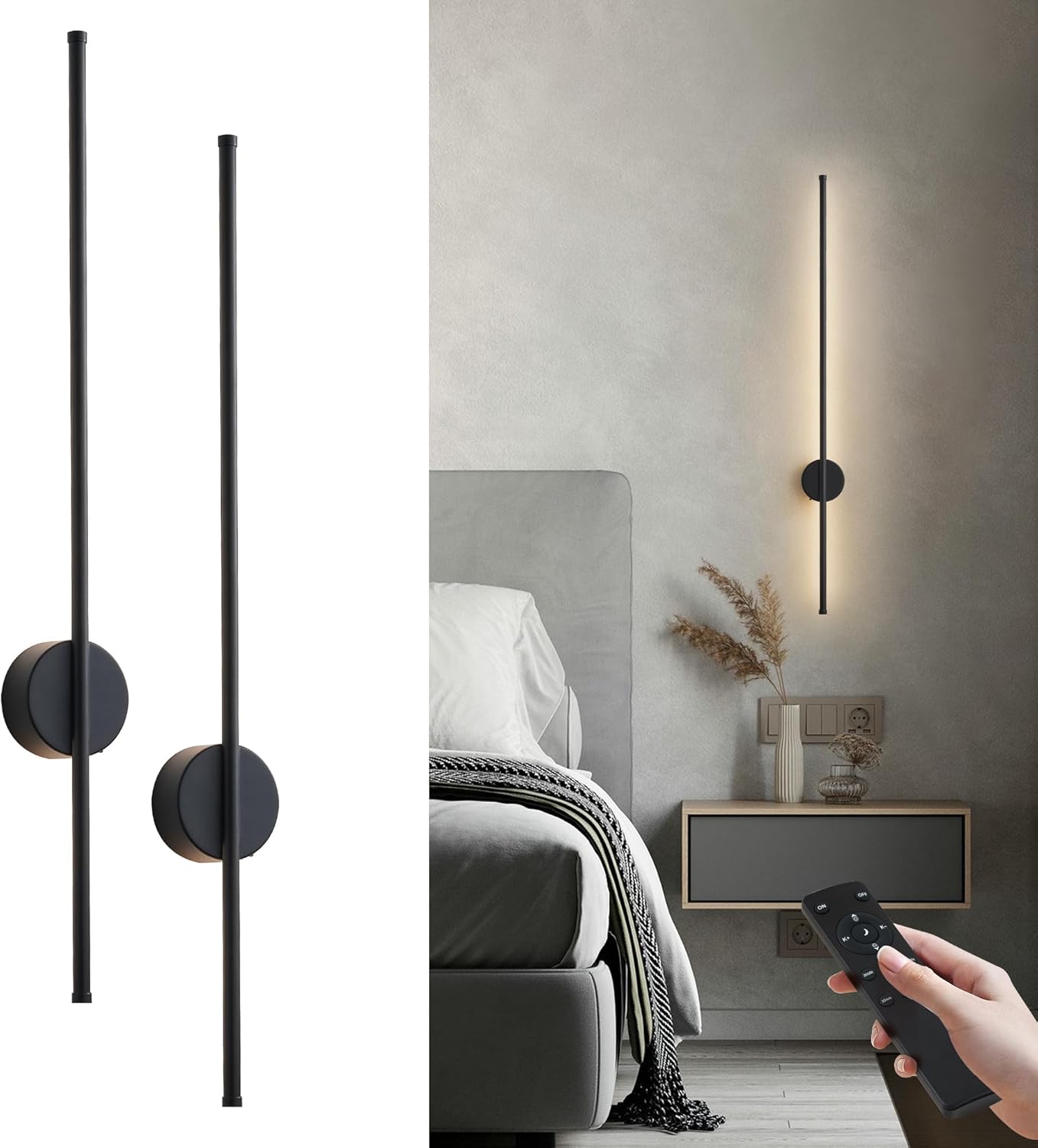 Battery Operated Modern Wall Sconces for Cozy Ambiance