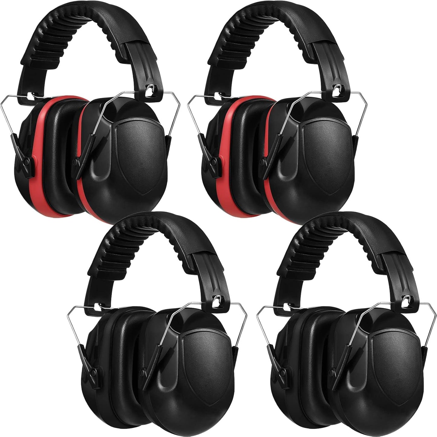 4 Pack NRR 28dB Safety Ear Muffs for Effective Noise Reduction