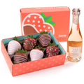Chocolatey Covered Love Berries with Alcohol-Free Rose Brut - Gift Set