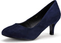 Women's Classic Low Heels Round Toe Pumps - 2 in Kitten Heel