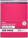 Fuchsia Small Poly Bubble Mailers 6x10 in - Pack of 250