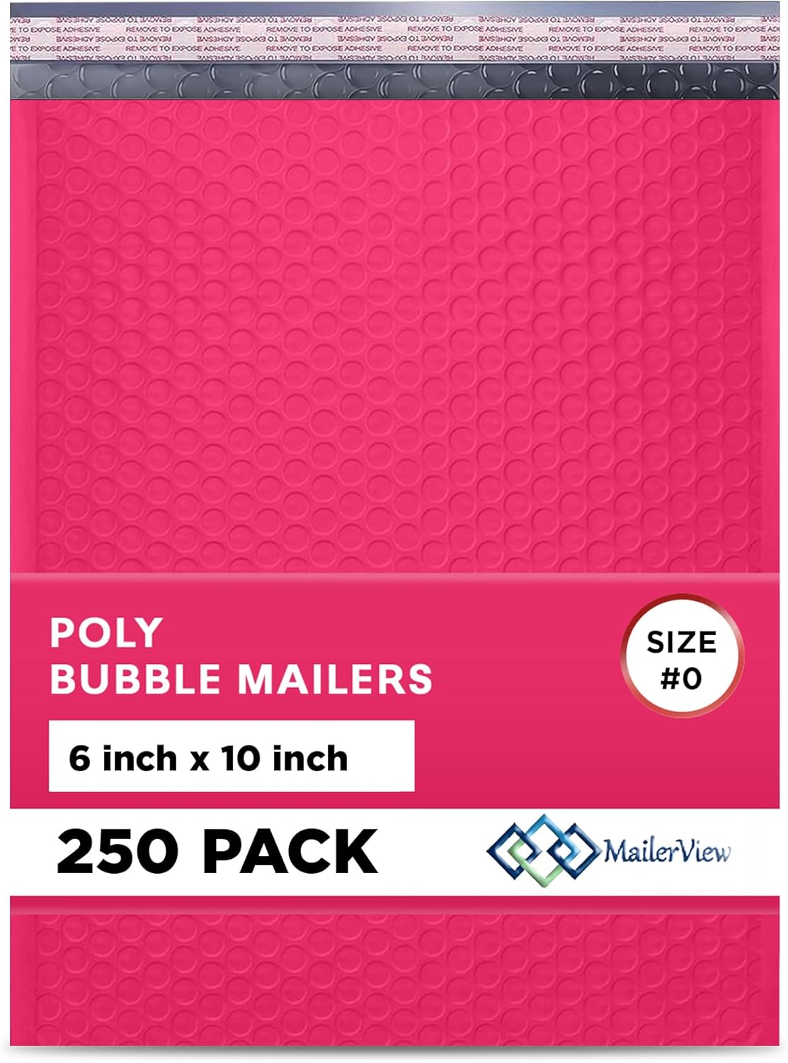 Fuchsia Small Poly Bubble Mailers 6x10 inch for Secure Shipping