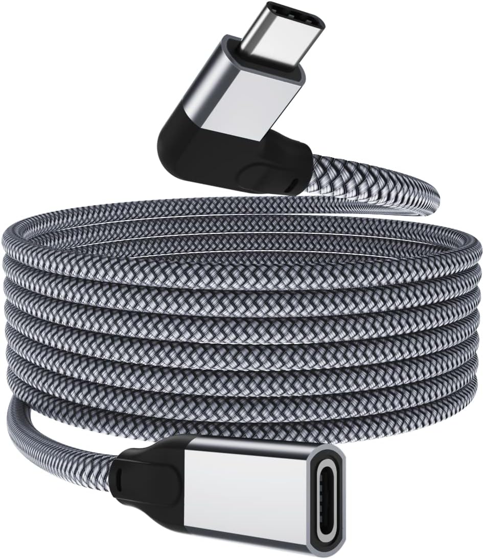 Itramax 6.6FT Right-Angle USB C Extension Cable - Lightning Fast 10Gbps Data Transfer!
