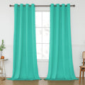 Turquoise Blackout Curtains 95 in Long - Grommet Thermal Drapes