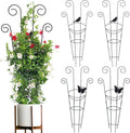 Trellis for Climbing Plants 4 Pack 30 in - Rustproof Metal Supports