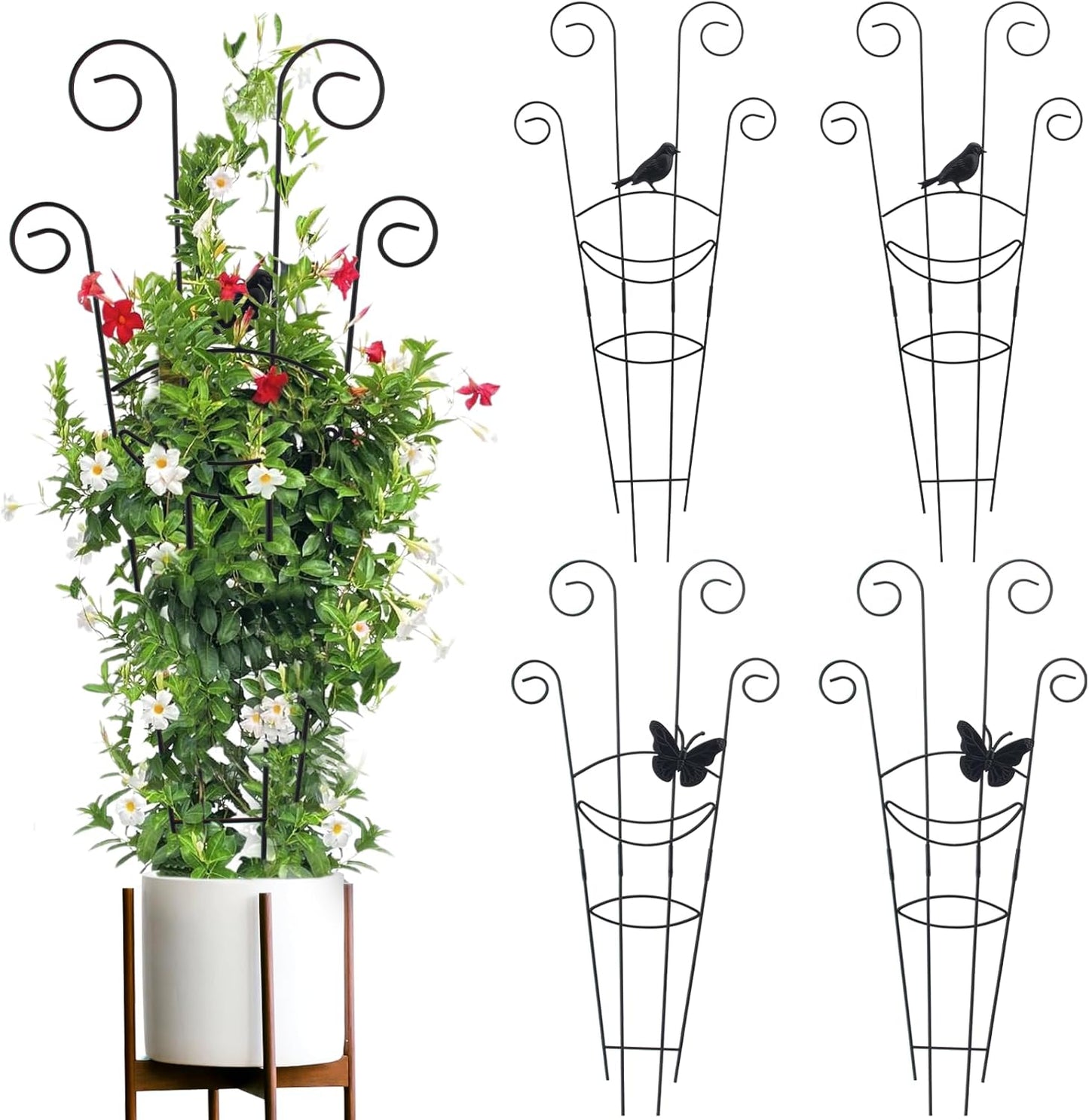 ZOUTOG Trellis for Climbing Plants Indoor 4 Pack 30 Inch