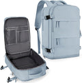 Travel Backpack for Women Men 30L Gray Blue - Carry On, Laptop Fit