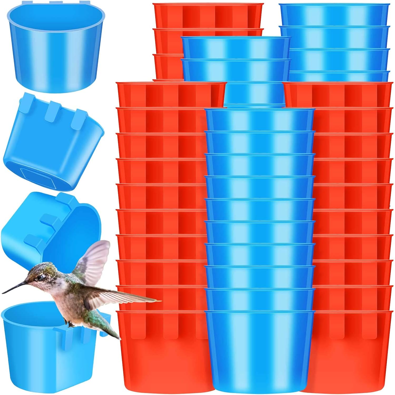 100 Pcs Cage Cups for Poultry Feeding - Durable and Versatile