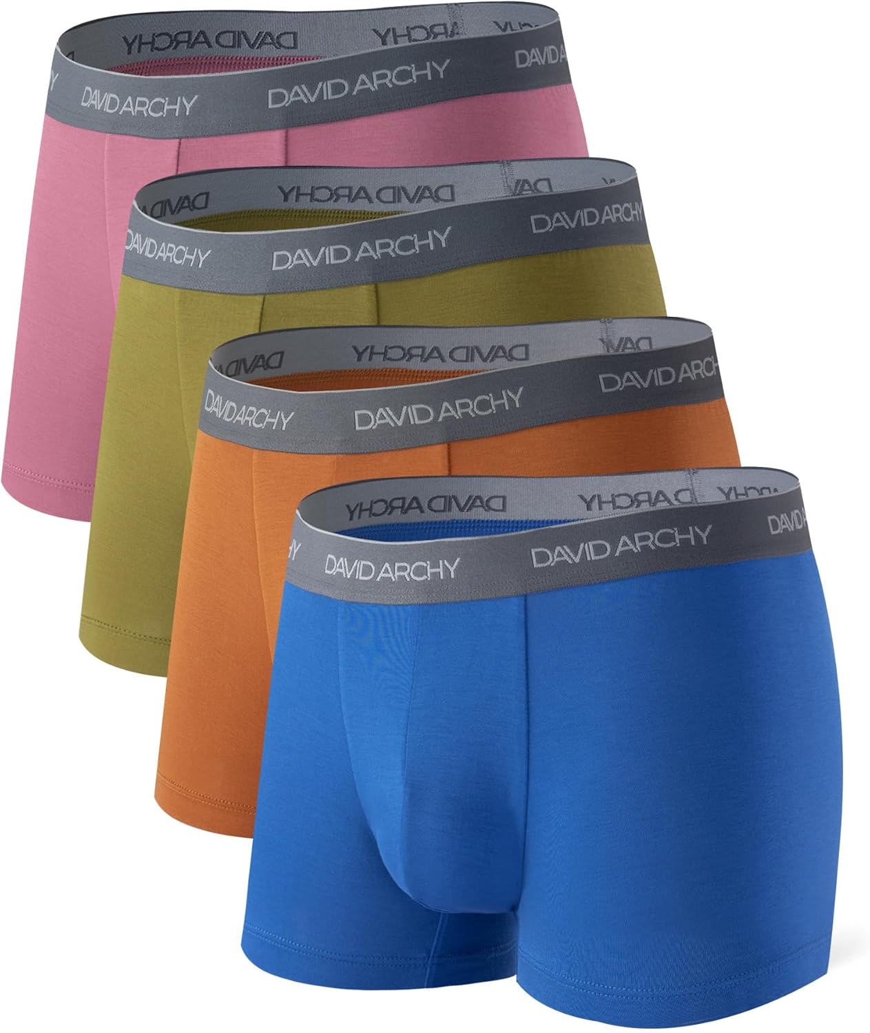 DAVID ARCHY Mens Trunks Underwear Soft Breathable Rayon Comfort