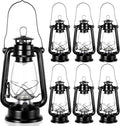 Vintage LED Hurricane Lanterns 2 Pack 12 in - Battery Operated Warm