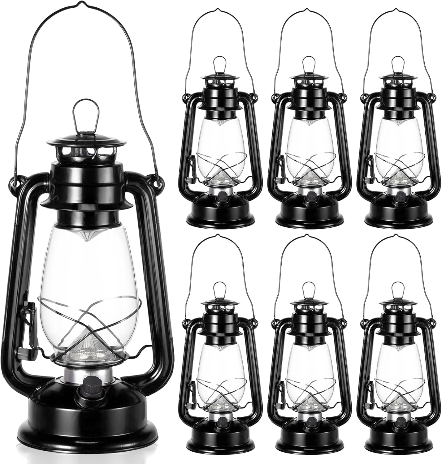 Vintage LED Hurricane Lanterns for Outdoor and Indoor Decor
