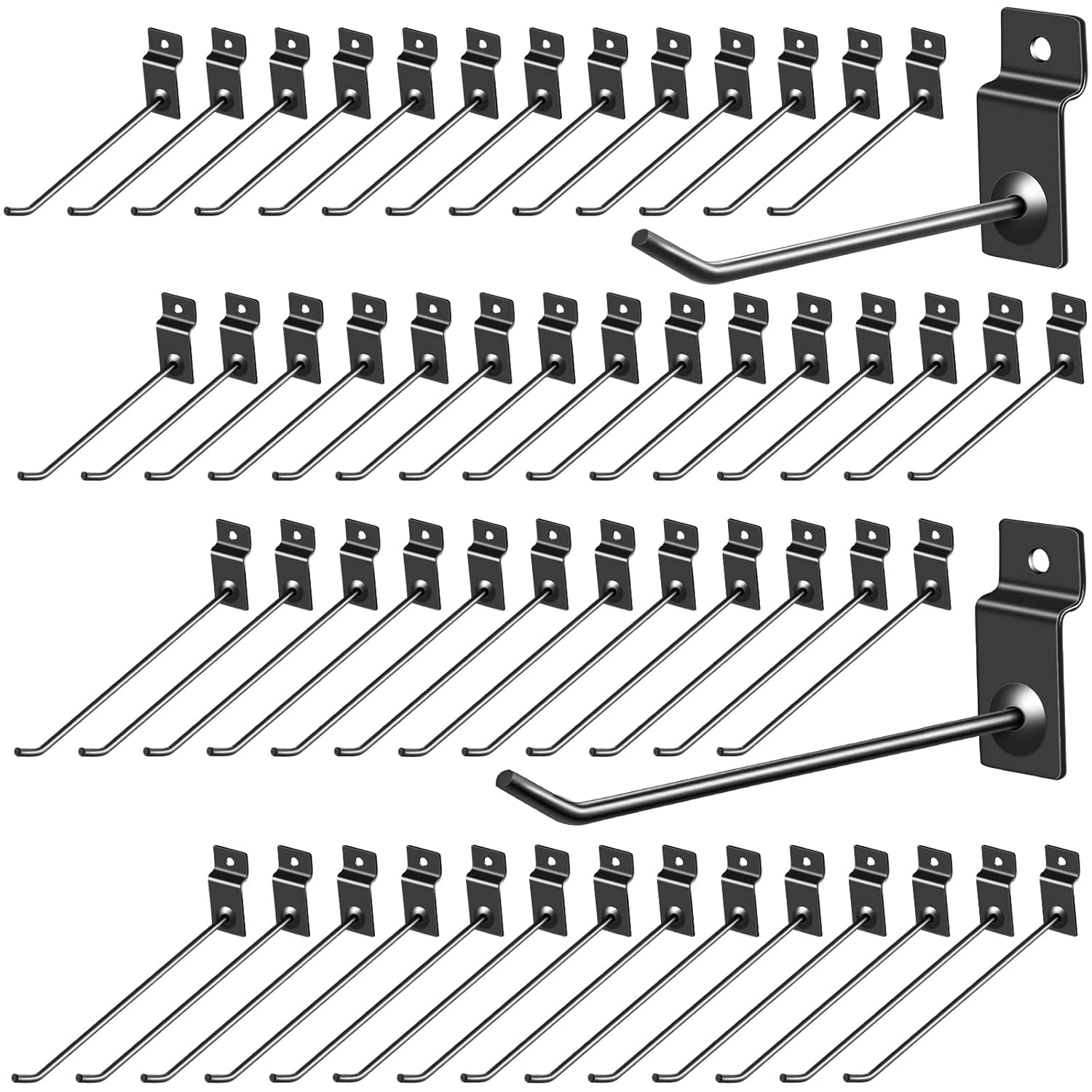 Moxweyeni 100 Pack Slatwall Hooks for Heavy Duty Display Needs
