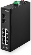 MokerLink 8 Port PoE Gigabit Industrial DIN-Rail Ethernet Switch