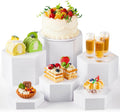 Leinuosen Hexagonal Buffet Risers Set of 6 - Clear Display Stands