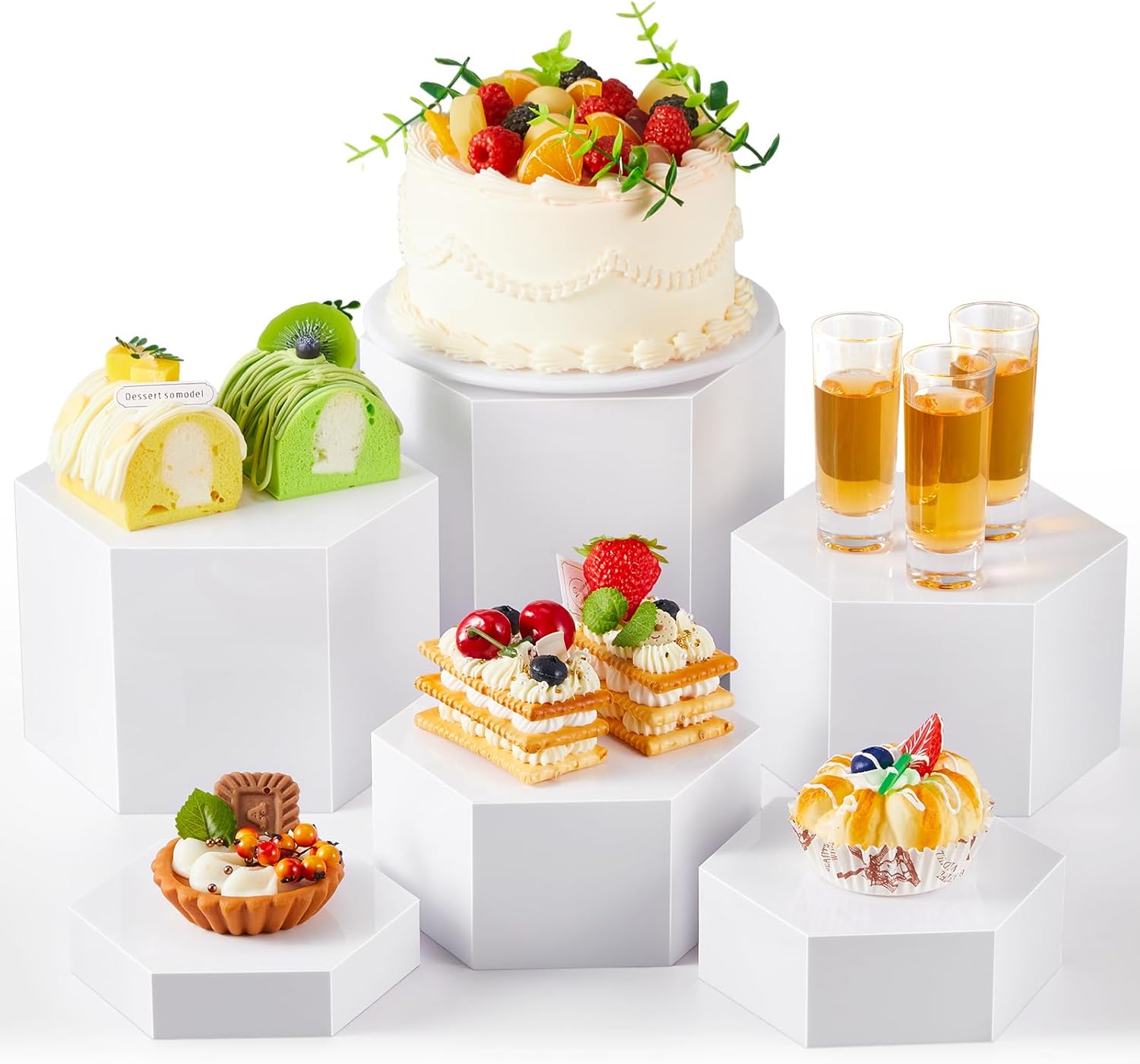 Large Buffet Risers Set of 6 for Catering and Party Displays