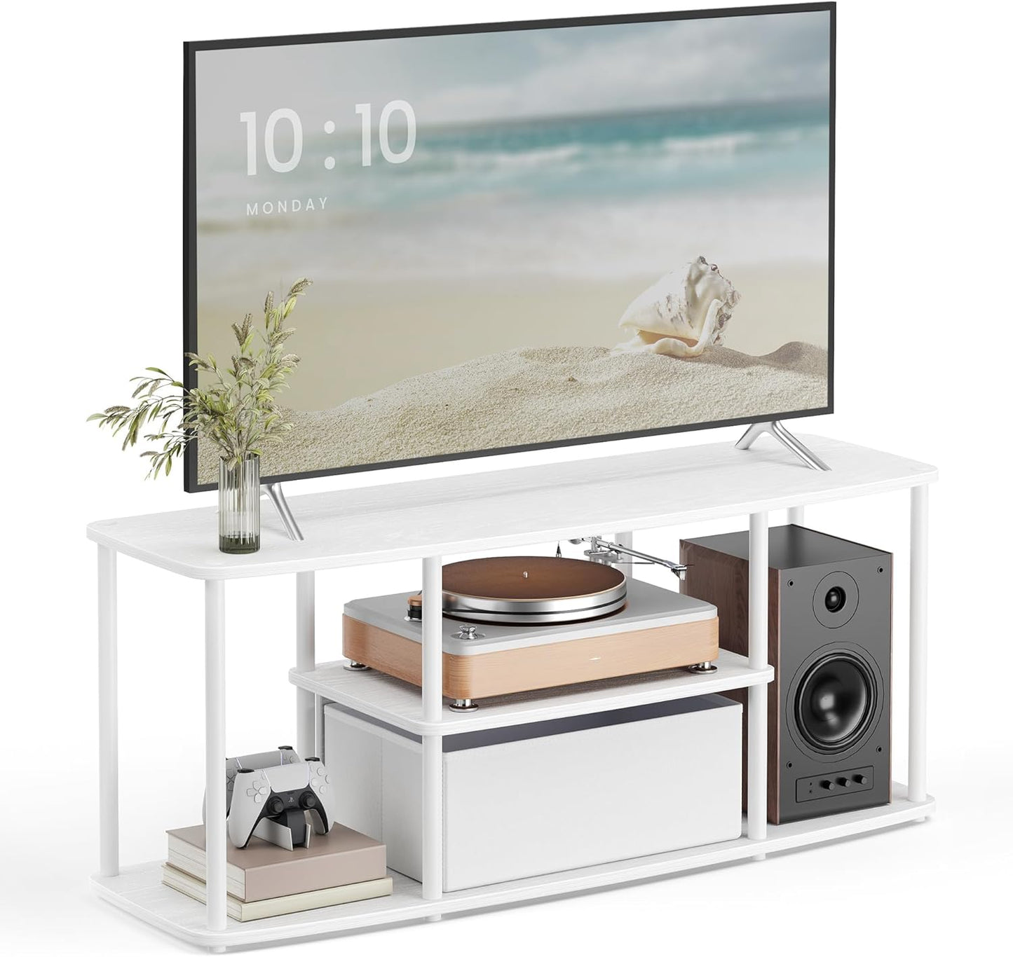 SONGMICS HOME Superfast 50 TV Stand - Snow White