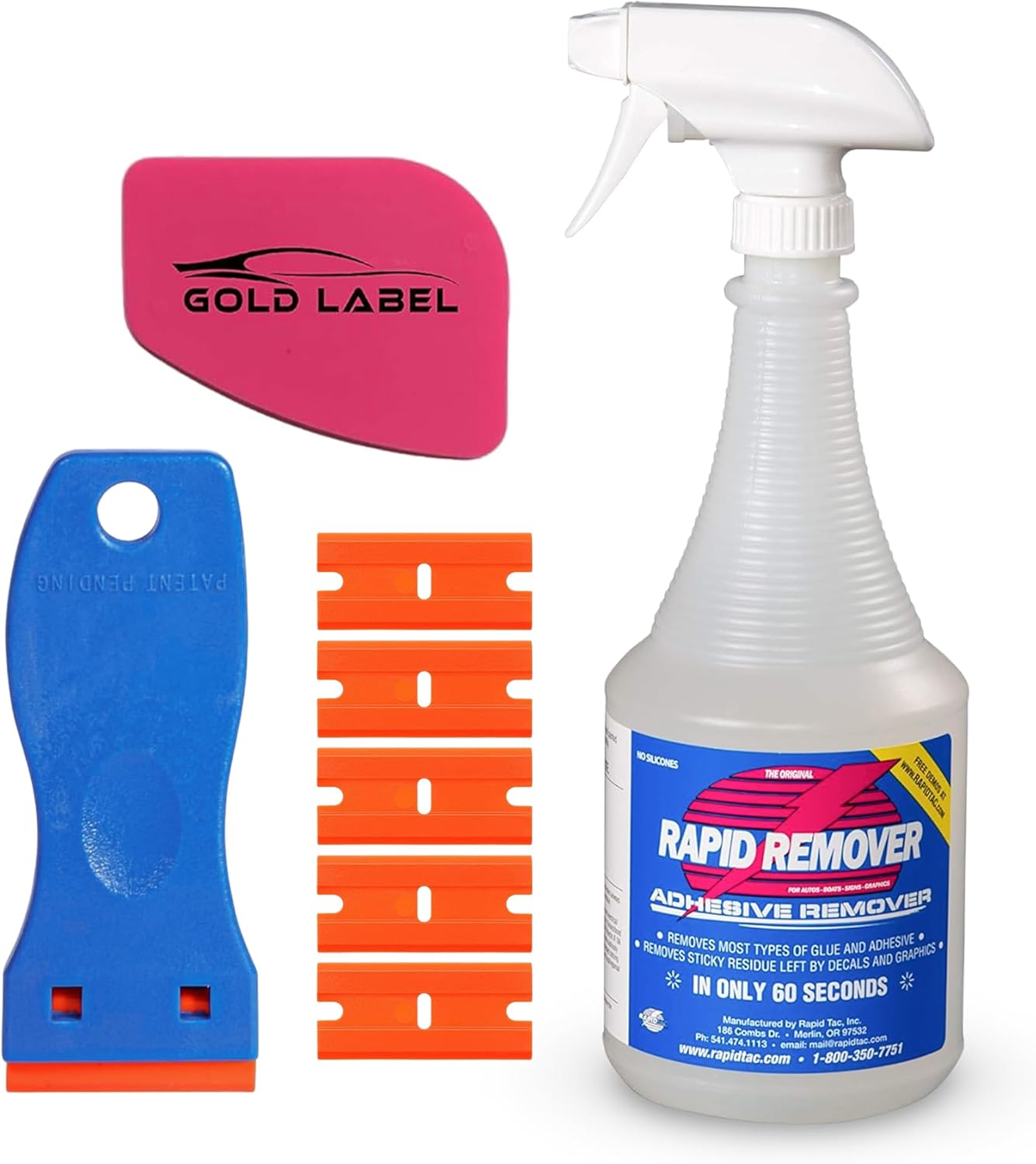 RapidTac Rapid Remover Adhesive Remover Kit for Easy Cleanup
