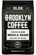 BROOKLYN COFFEE Whole Bean House Blend 5lb - Balanced, Fresh Roast