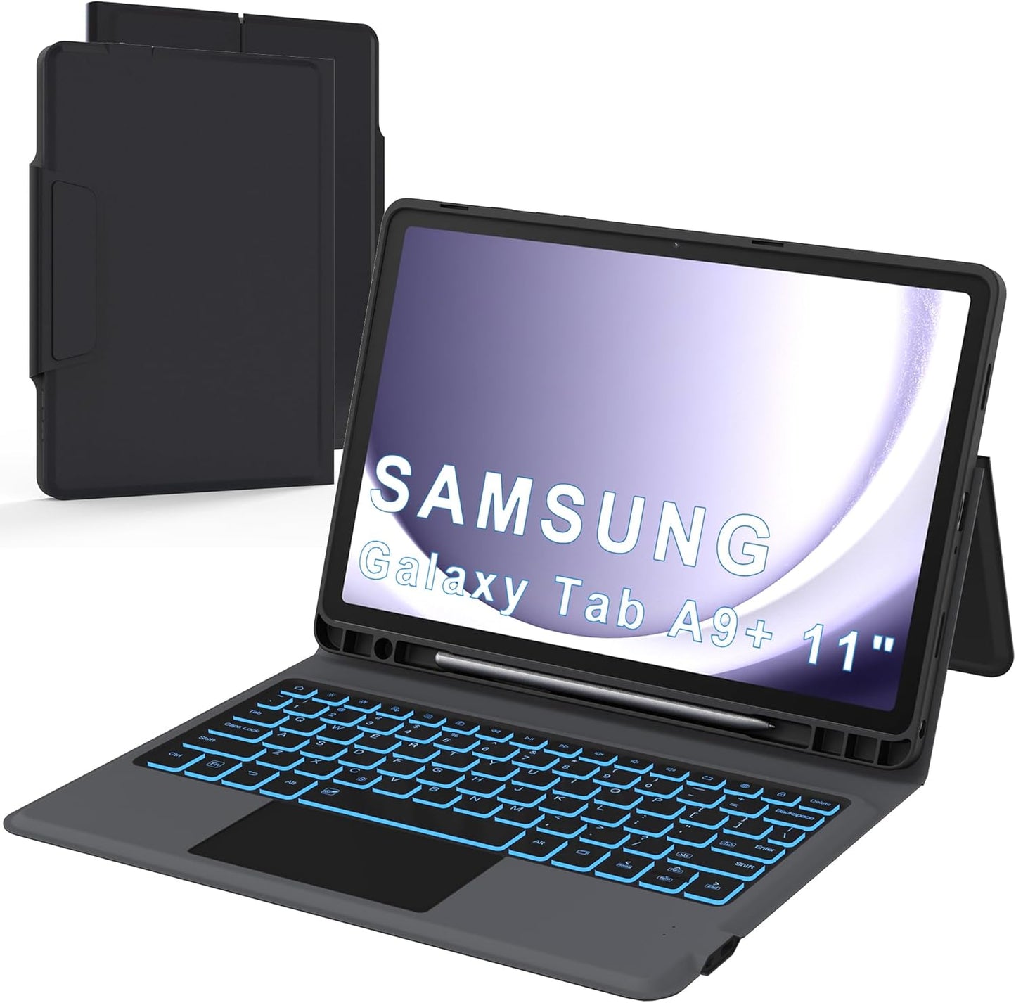Folio Touch Keyboard Case for Samsung Galaxy Tab A9 Plus 11 in