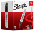 Sharpie Permanent Markers Chisel Tip Black 36 Count - Versatile, Bold