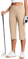 18 Inch Dressy Capri Pants for Women with High Waist Design