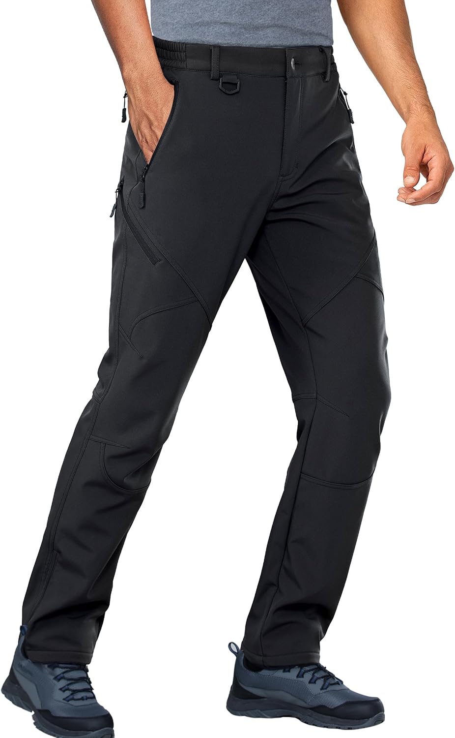 Stlight Mens Snow Ski Pants for Winter Hiking with Zipper Pockets