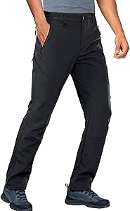 Stlight Mens Snow Ski Waterproof Softshell Pants for Winter Fun