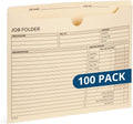 100 Blue Summit Supplies Job Folders 10 x 12 in - Project Tracking
