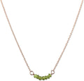 Jewelry Birthstone Bar Necklace - Personalized Peridot Rose Gold