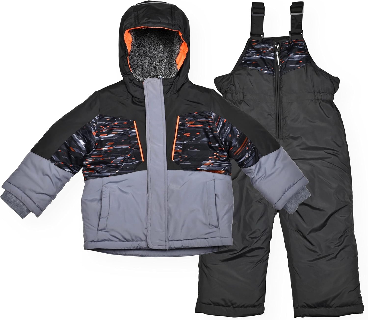 Arctic Quest Boys Ski Jacket and Snowbib Snowsuit Set for Kids