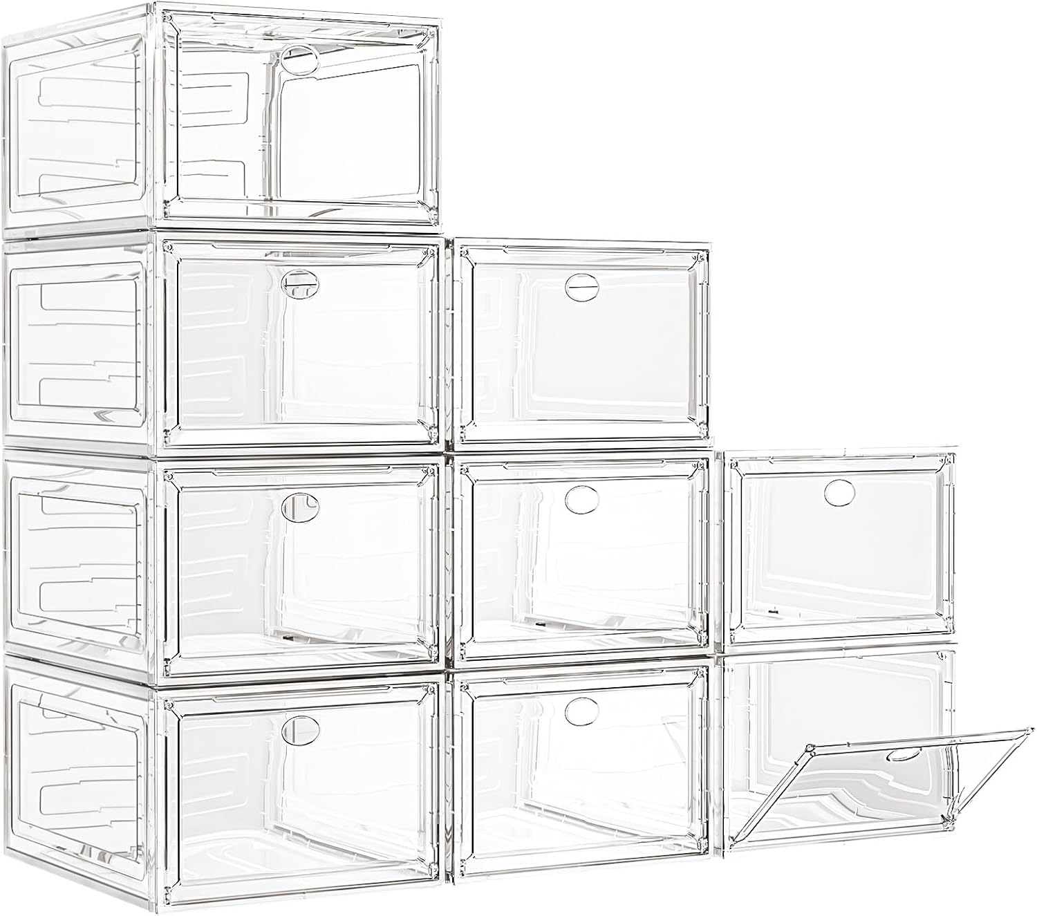 Large Clear Shoe Boxes Organizer for Efficient Shoe Storage