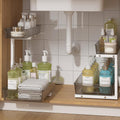 Under Sink Organizer 2 Packs - Pull Out 2-Tier Slide Storage