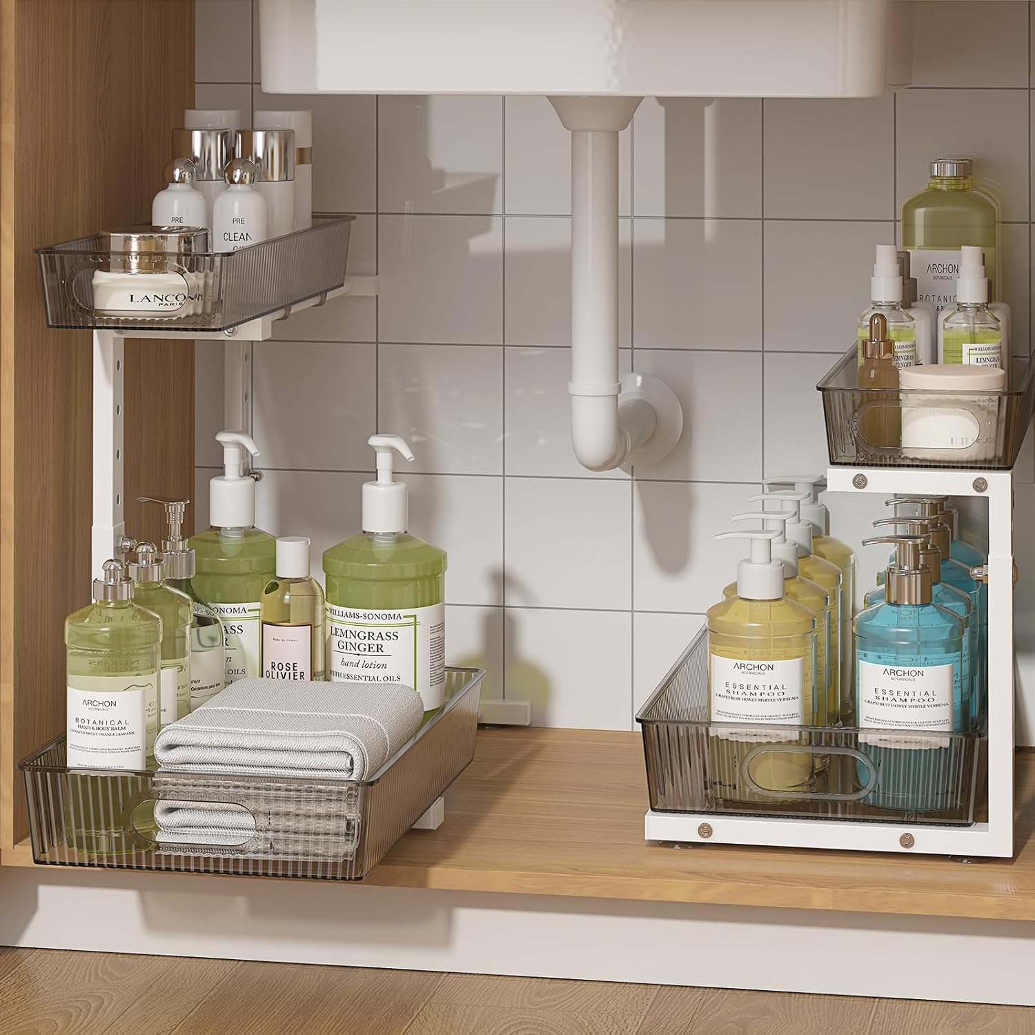 Pull Out Kitchen Sink Organizer for Efficient Storage Solutions