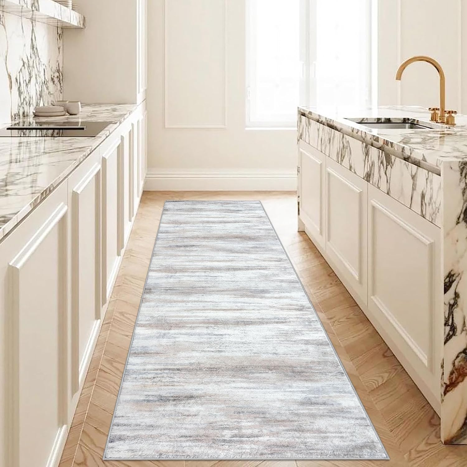 KOZYFLY 3x8 Modern Ombre Area Rug for Living Room and Bedroom