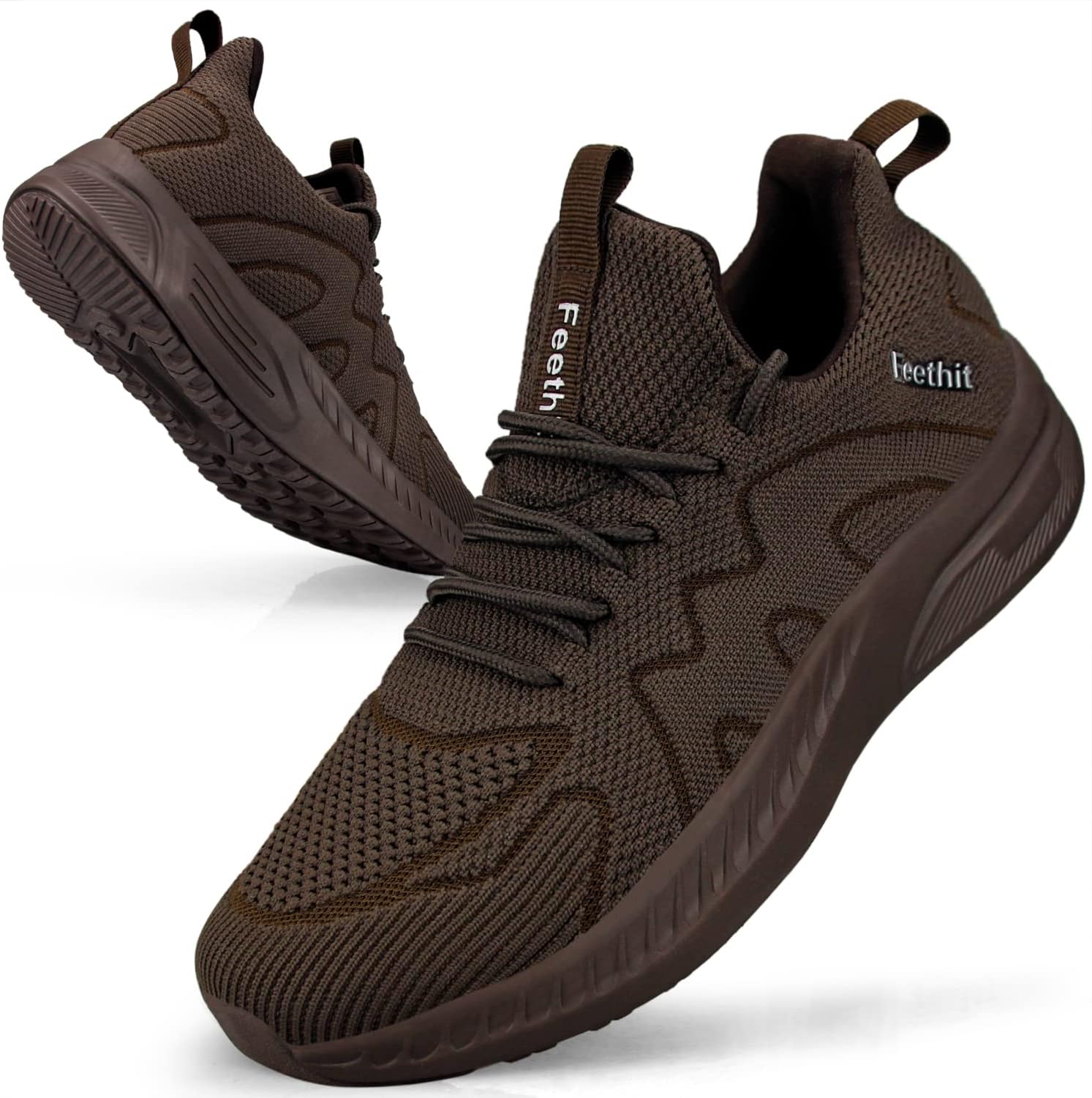 Feethit Mens Non Slip Walking Sneakers for All Day Comfort